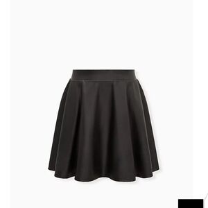 🆕1X BLACK COATED PREMIUM PONTE SKATER MINI SKIRT